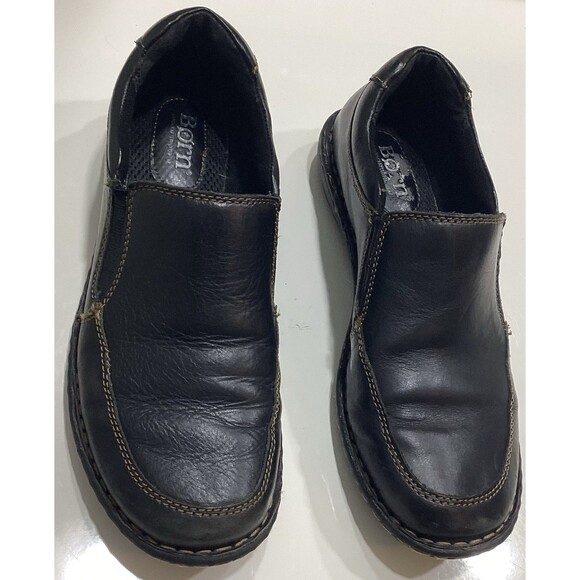 Born Nigel Men’s Black Leather Slip On Loafers Shoes Comfort Casual Size 8M main image 6